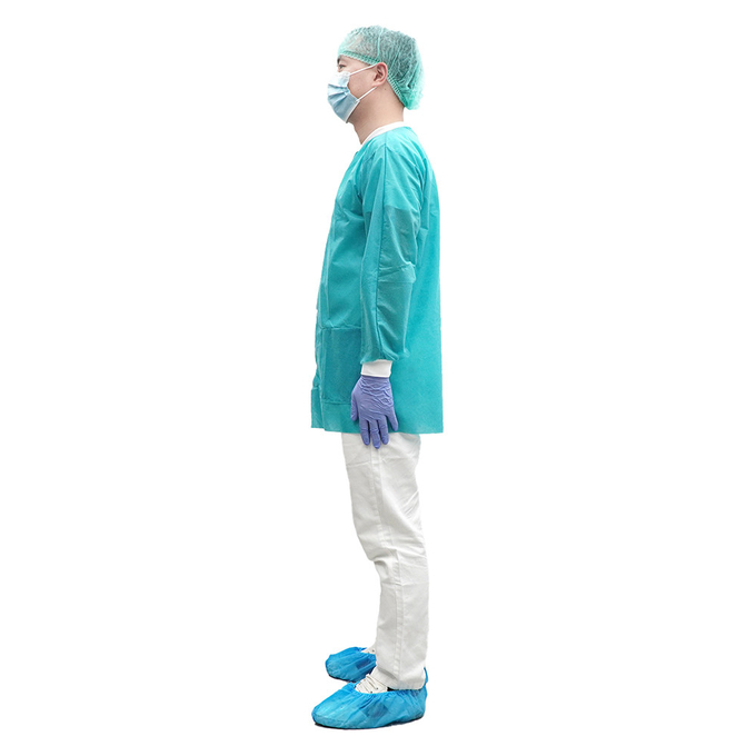 Μίας χρήσης ιατρικό παλτό εργαστηρίων PP SMS βιώσιμο για τα άτομα 2