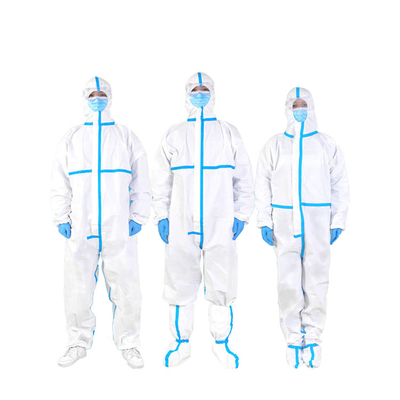 Breathable White Disposable Protective Coverall With Anti Static Feature